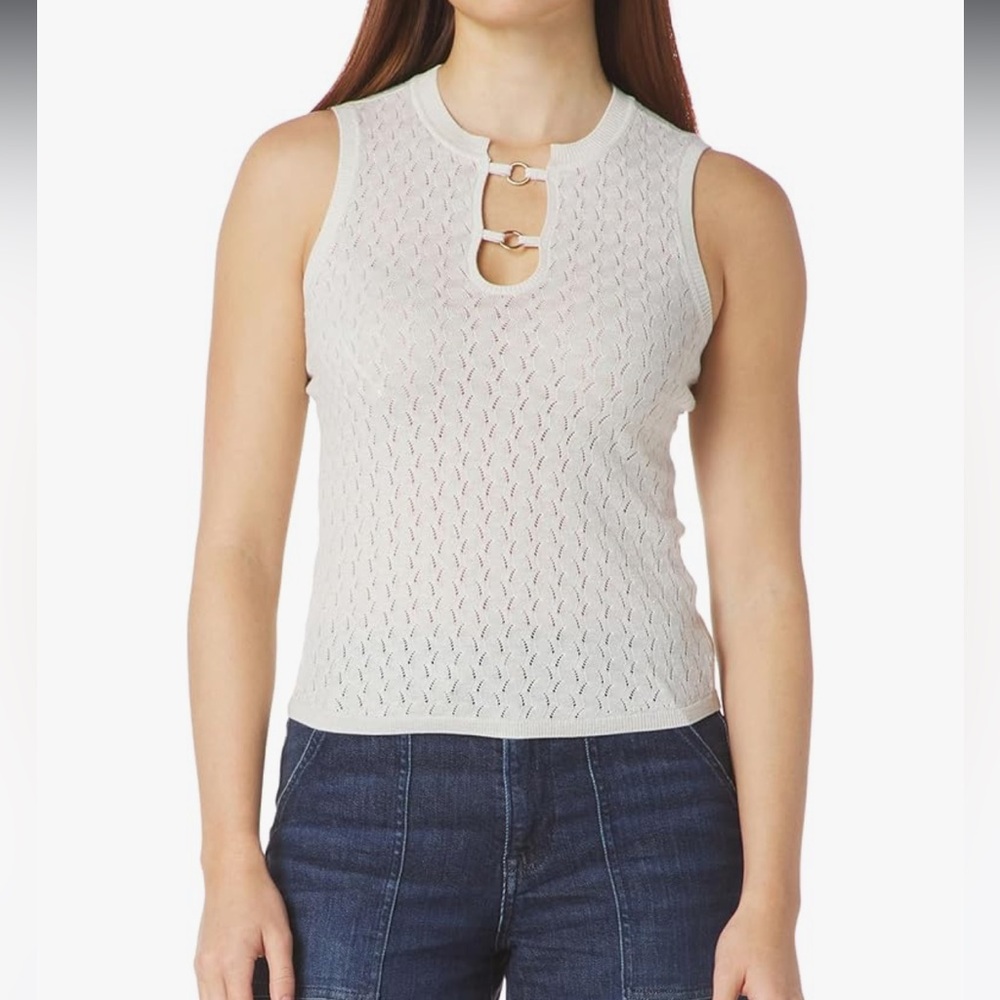 Paige - Galaxie Sweater Tank in Ivory Sparkle - size xs